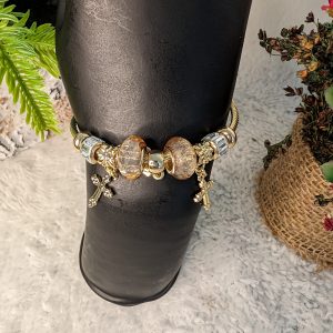 ST803 DIY Crystal Christian cross design bracelets