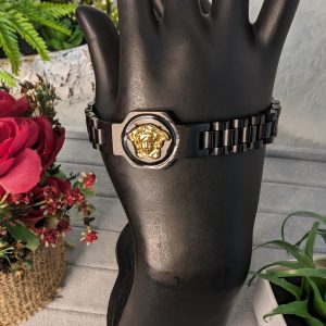 ST854 Italian stainless steel men bracelet Versace design men's gift set